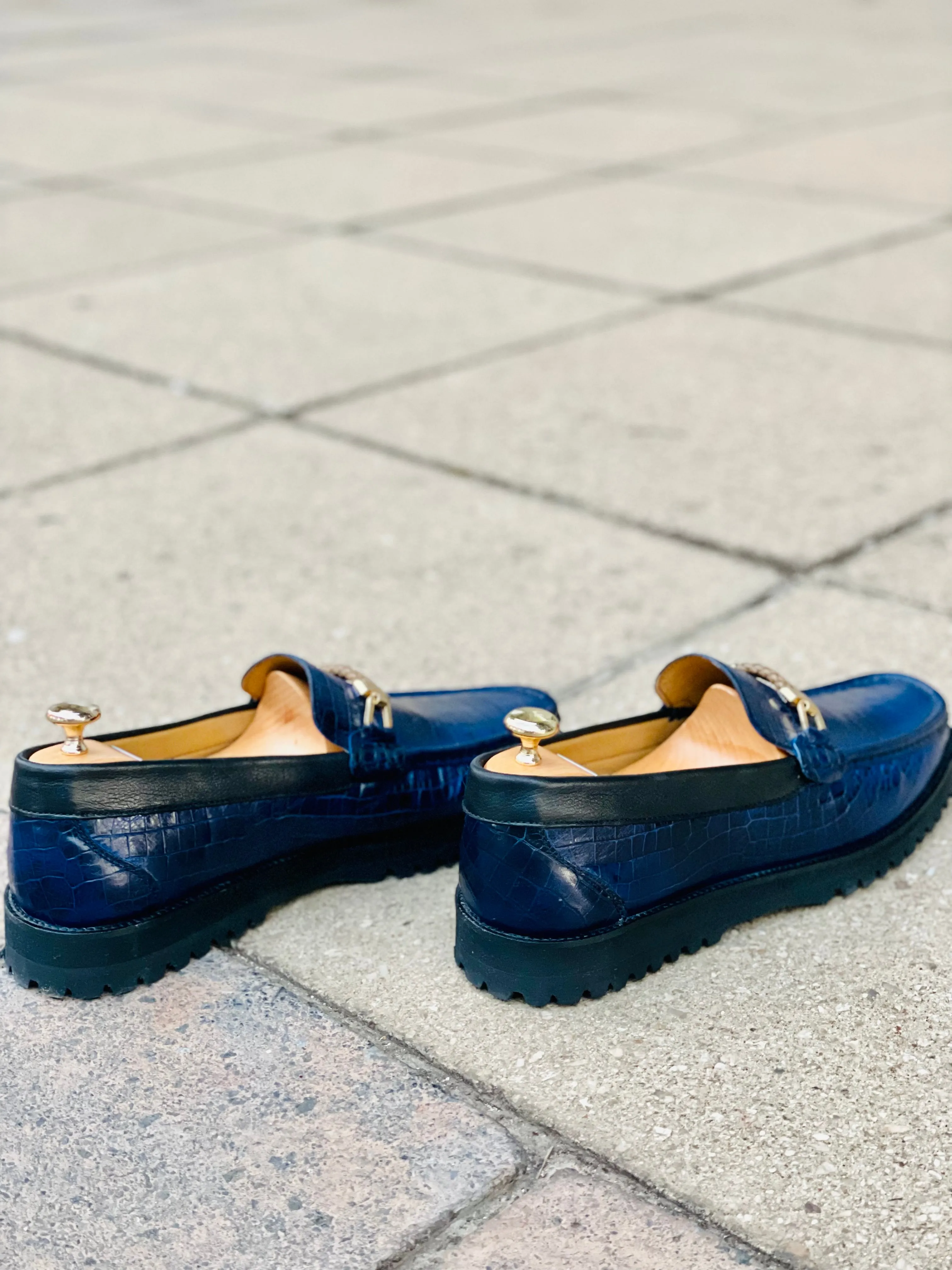 097B - Lufiano Slip on: Blue