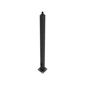 15 ft Light Pole With Base, 4 in Square Shaft, 11 Gauge Thickness, Welded Tenon, Bronze Finish