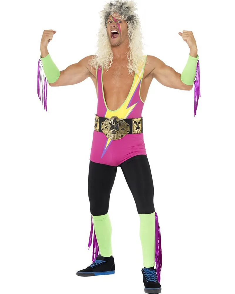 1980s Retro Wrestler Mens Costume