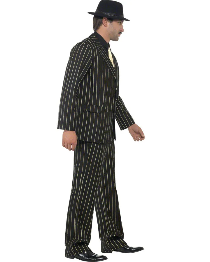 20s Gold Pinstripe Gangster Mens Costume