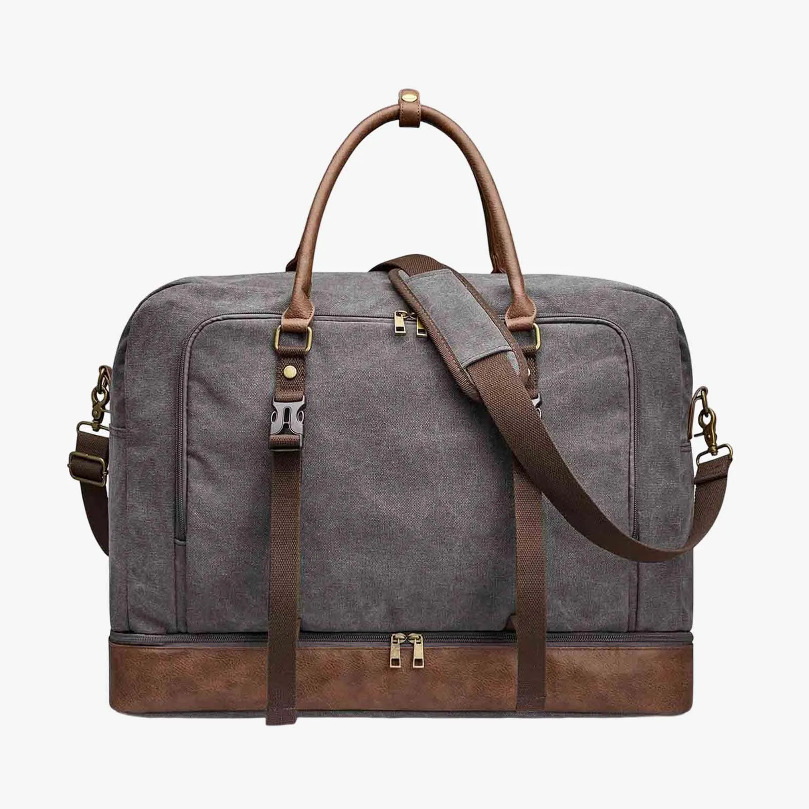 50L Canvas Duffel Bag With Shoe & Laptop Compartment