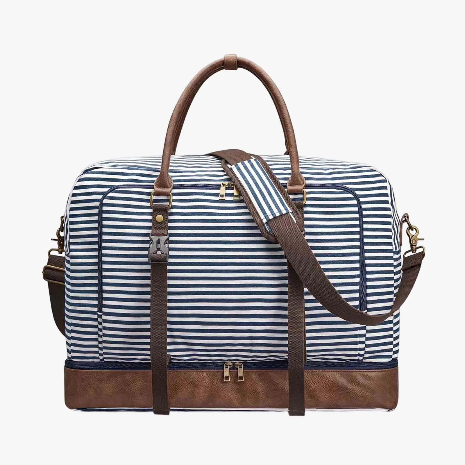 50L Canvas Duffel Bag With Shoe & Laptop Compartment