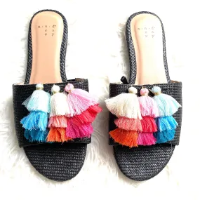 A New Day Black Tassel Mules (BRAND NEW CONDITION)- Size 6.5