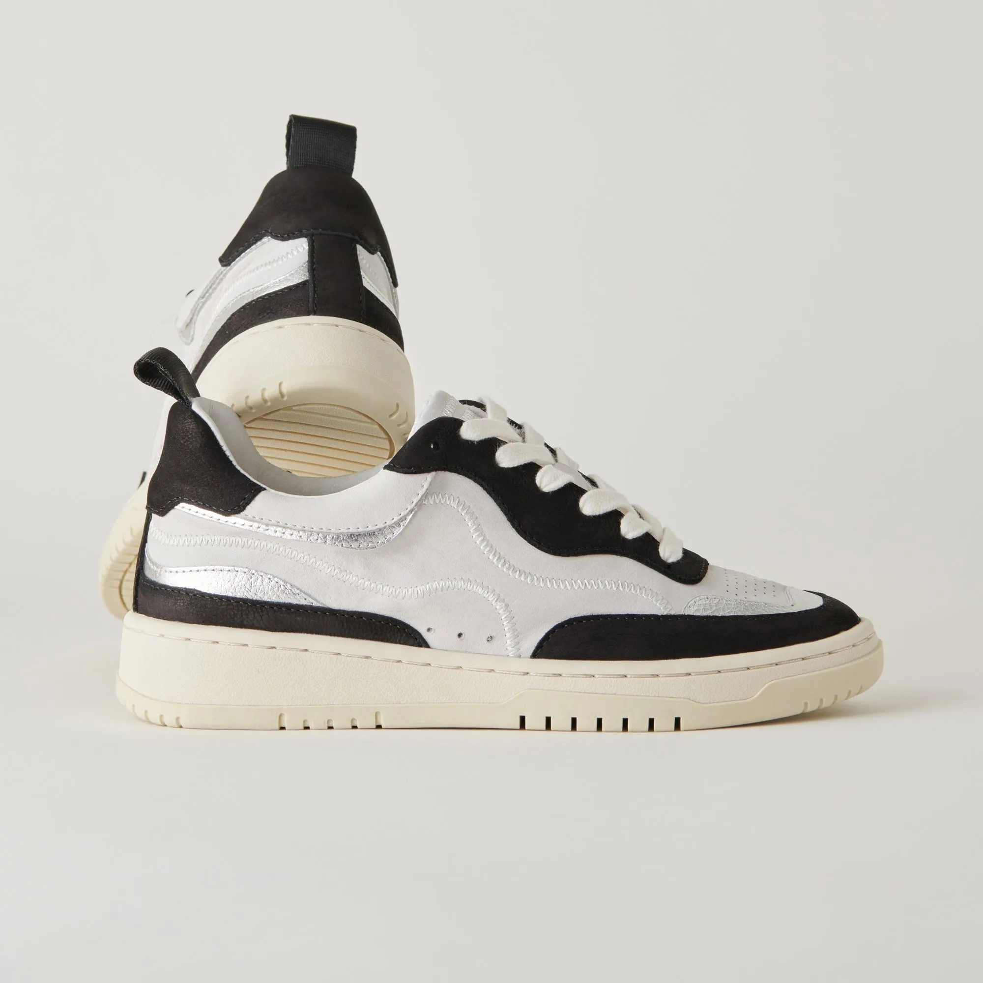 ADELLA SNEAKERS WHITE BLACK LEATHER