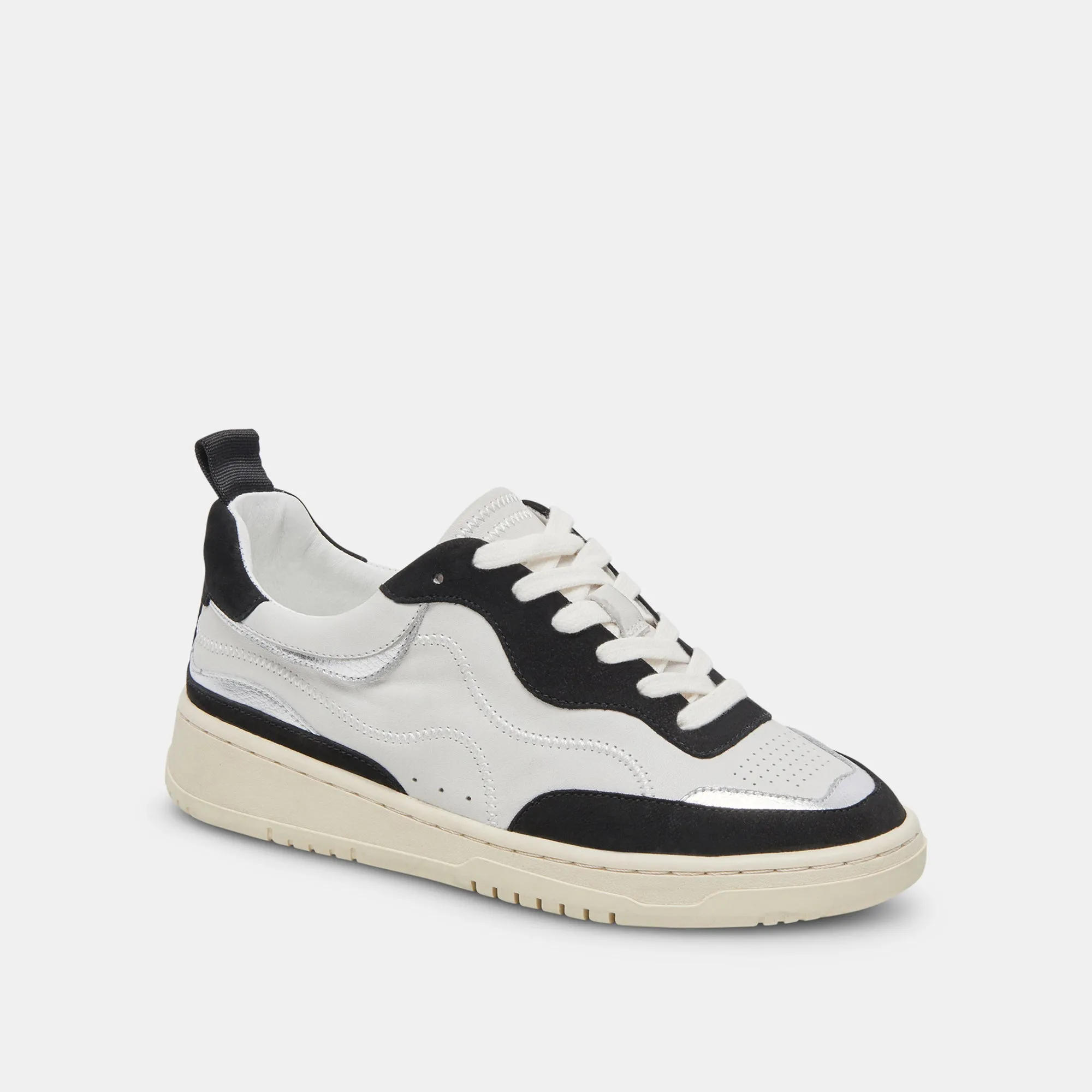 ADELLA SNEAKERS WHITE BLACK LEATHER