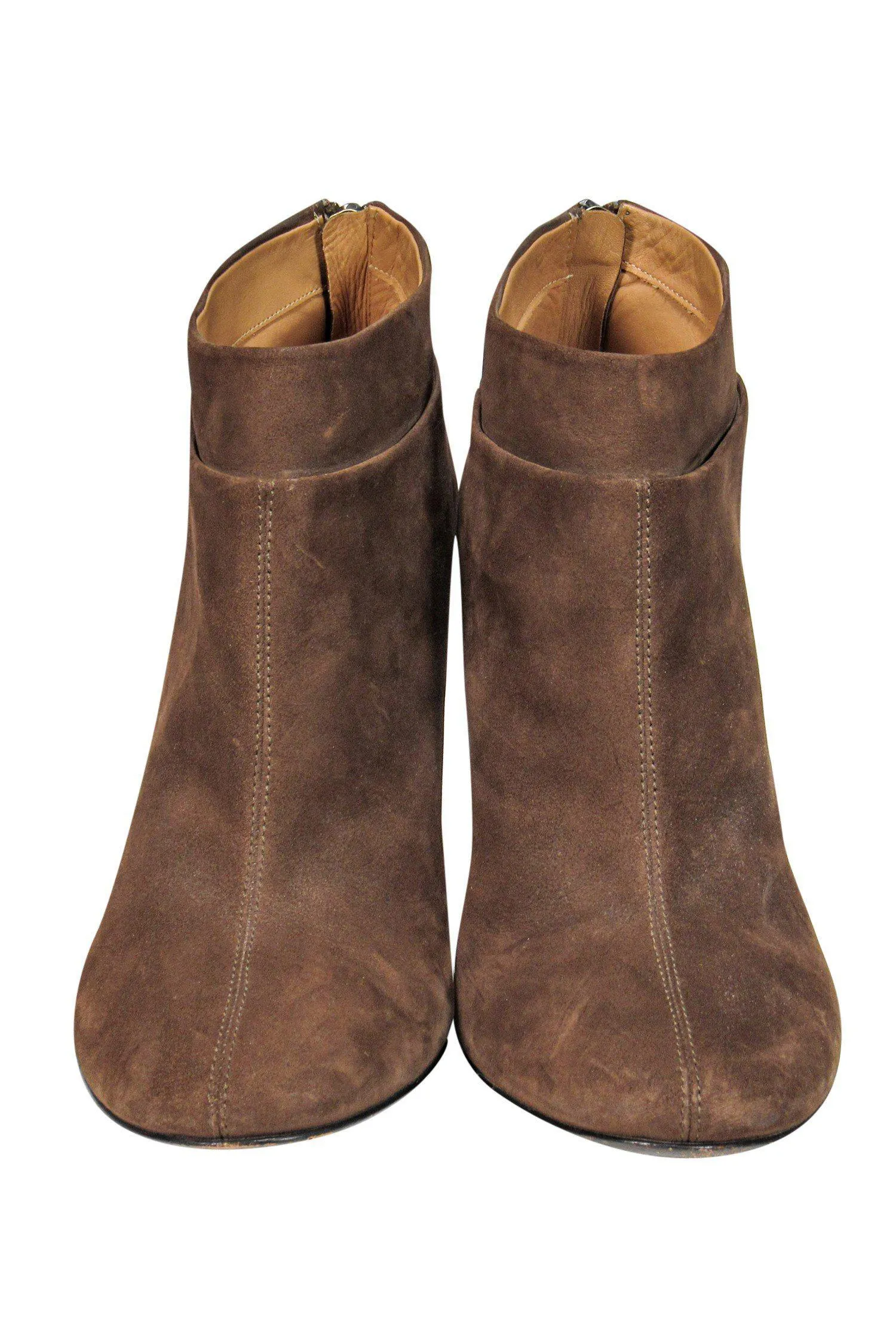 Aerin - Brown Suede Heeled Booties Sz 9