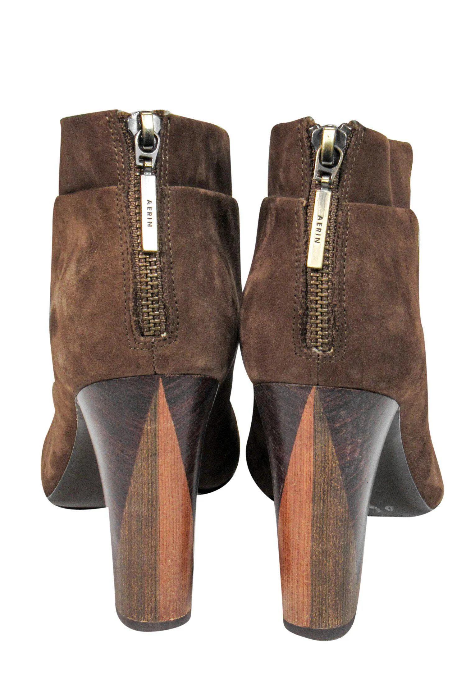 Aerin - Brown Suede Heeled Booties Sz 9