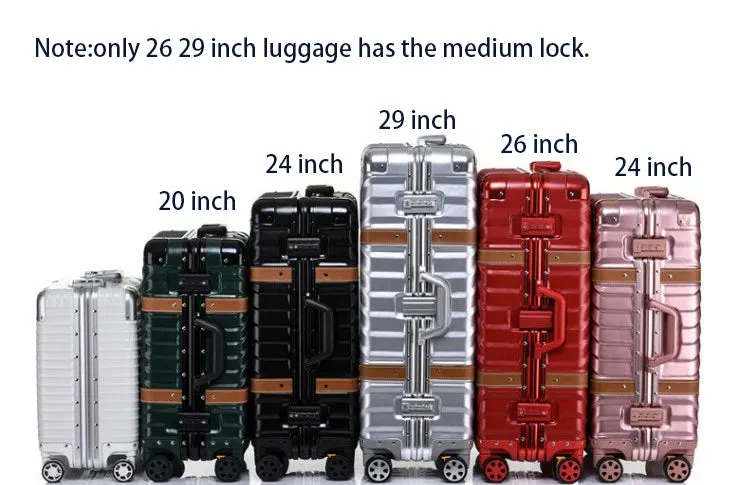 Aluminium Frame Spinner Wheel Hand Luggage Travel Bag Suitcase