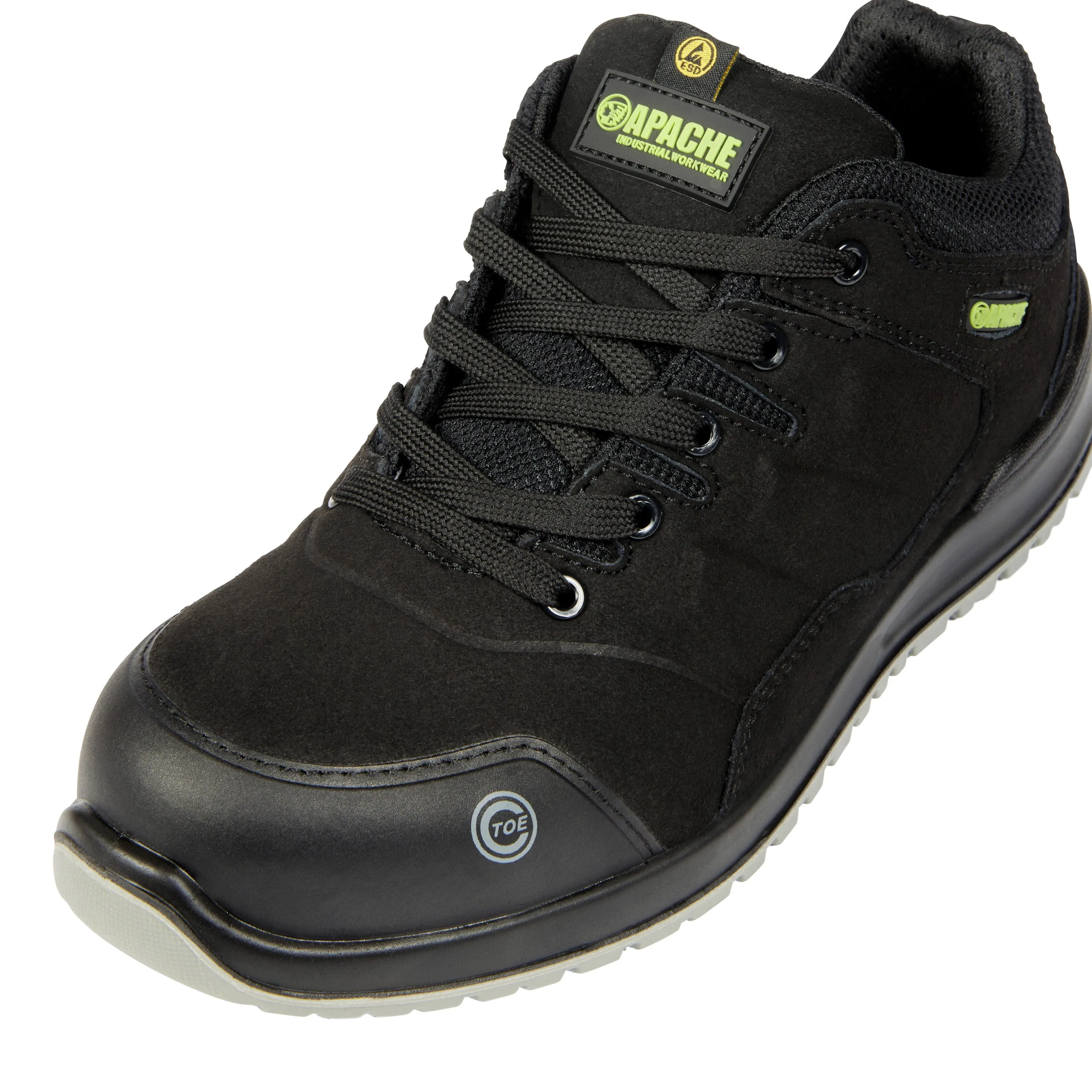 Apache Brampton Water Resistant Safety Runner-BLACK