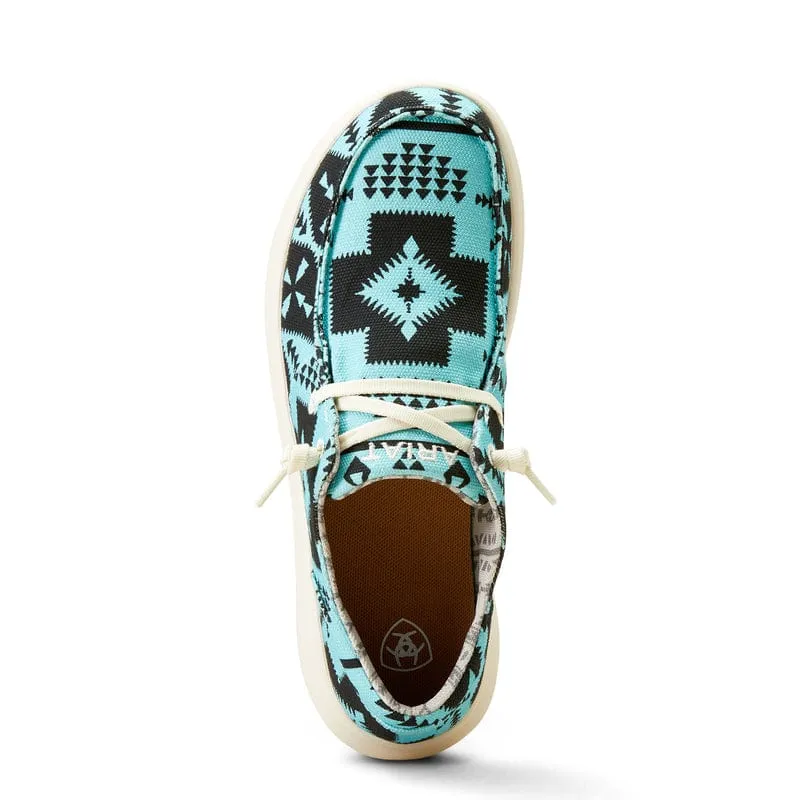 Ariat Women's Hilo Turqoise Saddle Blanket Stretch Lace Shoes 10047017