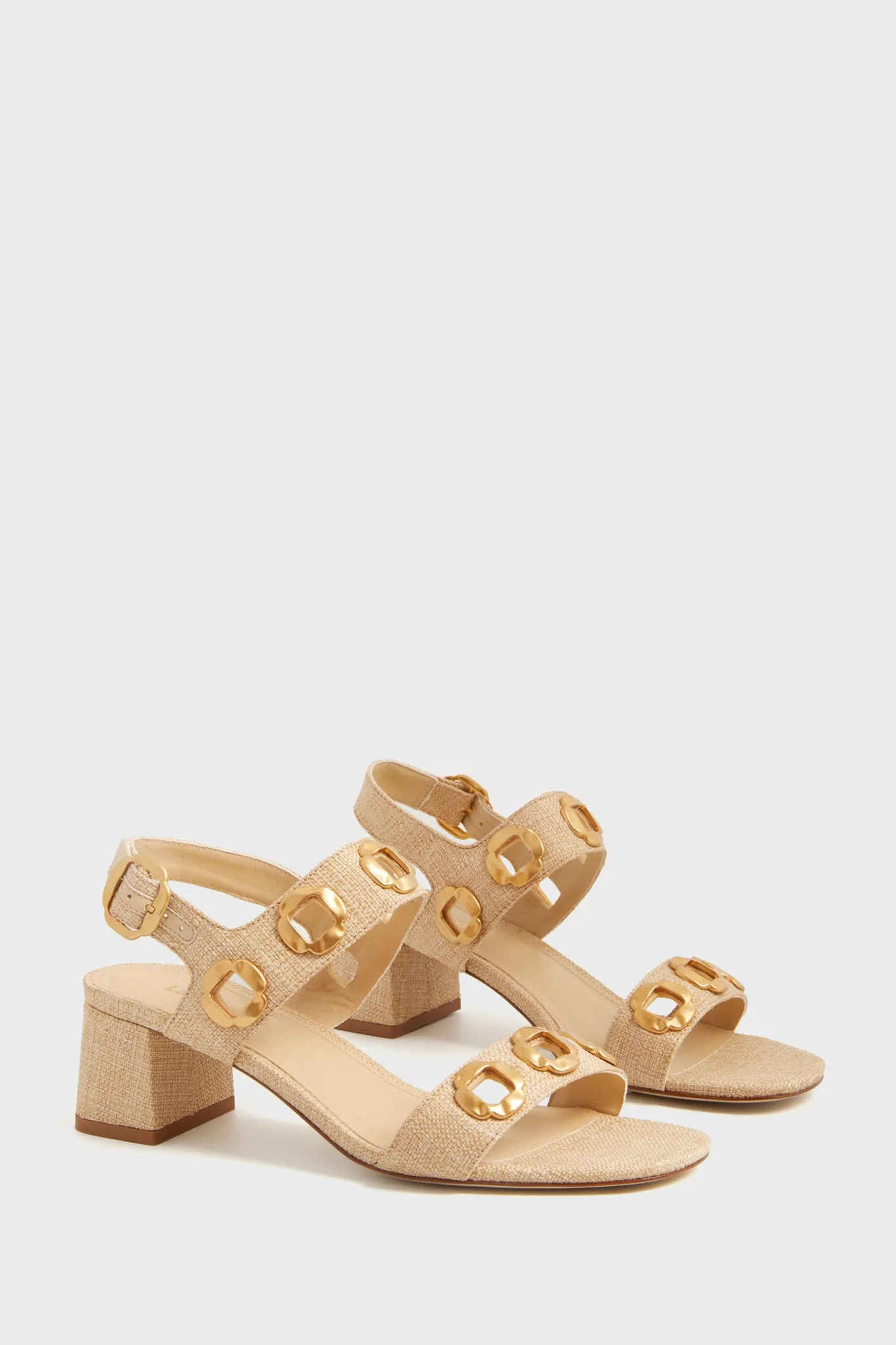 Beige Raffia Milan Sandals