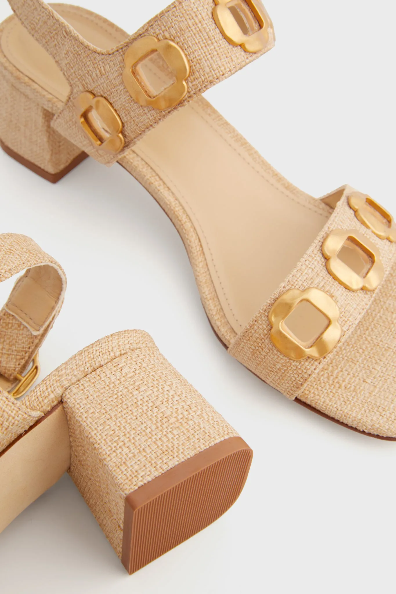 Beige Raffia Milan Sandals