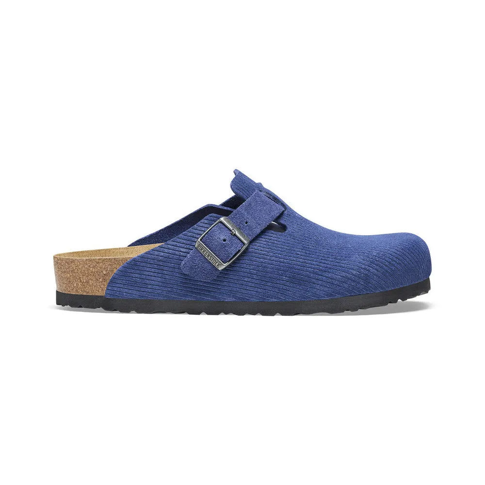 BIRKENSTOCK BOSTON CORDUROY INDIGO SUEDE - WOMENS