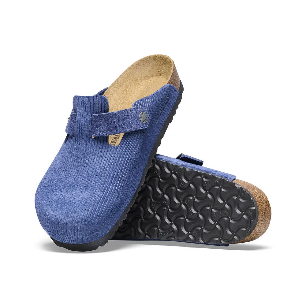 BIRKENSTOCK BOSTON CORDUROY INDIGO SUEDE - WOMENS