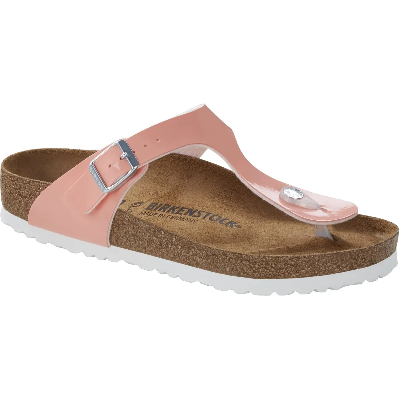 BIRKENSTOCK GIZEH CORAL PEACH PATENT LIMITED EDITION - WOMENS