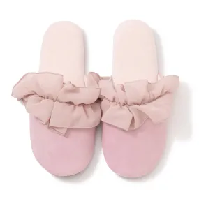 Chiffon Room Shoes Frills Light Pink