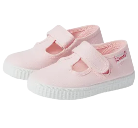 Cienta Velcro T Strap Pink