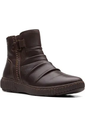 Clarks Ladies Boots CarolineOrchid in Dark Brown Leather