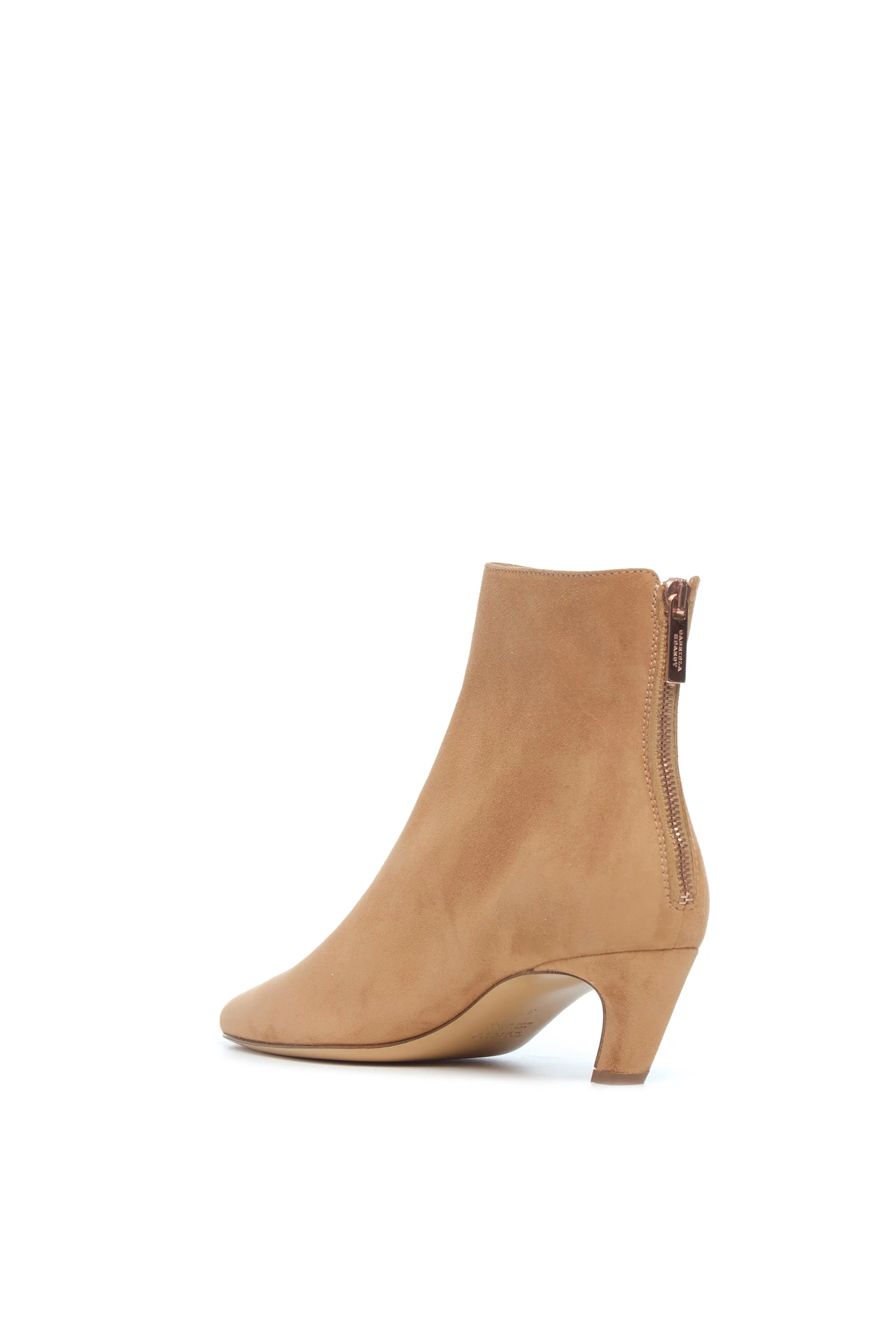 Clayton Ankle Boot in Dark Camel Suede