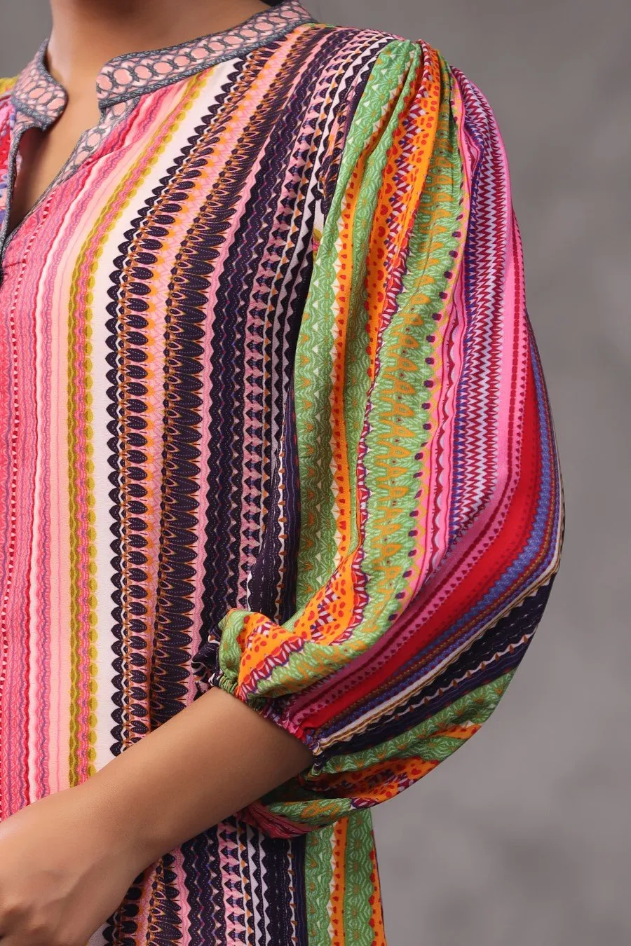 Colourfull Digital Printed Spanish Crepe Top