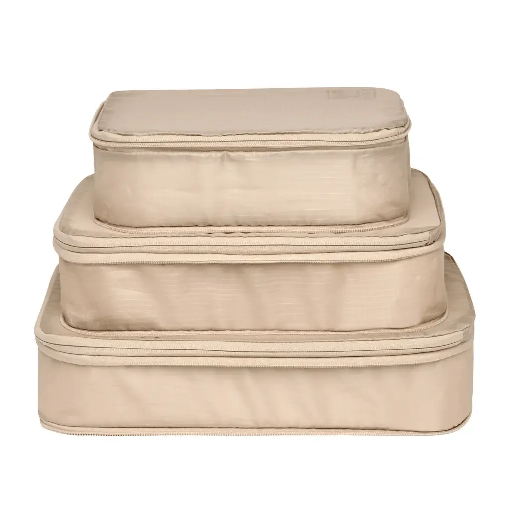 Compression Cubes & Packing Bags Set, 8-pack, Taupe