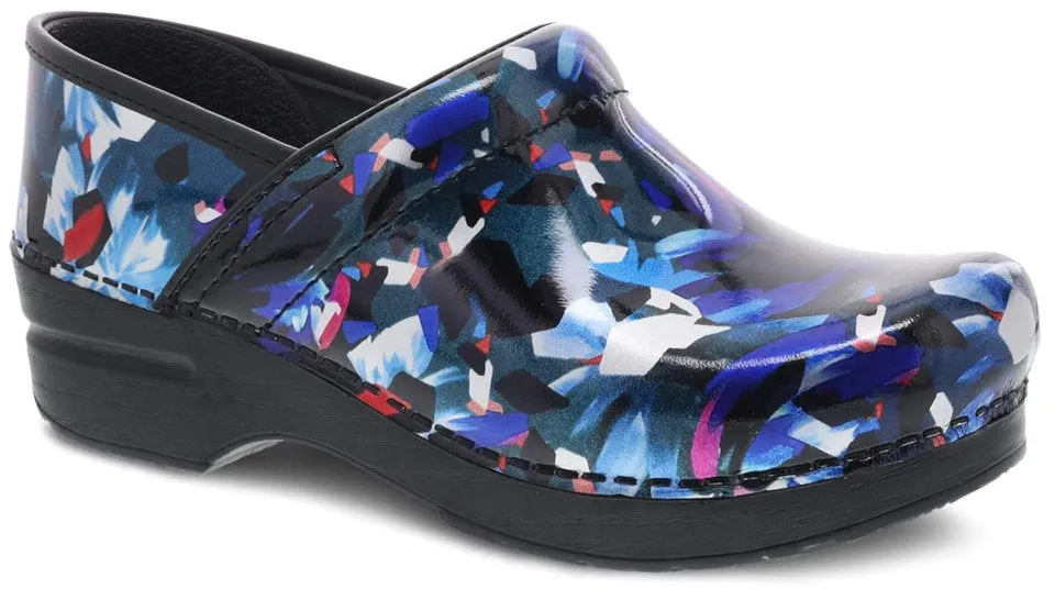 Dansko Professional Graphic Floral Patent Clogs