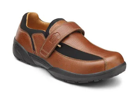 Dr. Comfort Men's Douglas Leather w/Stretch Band Shoes