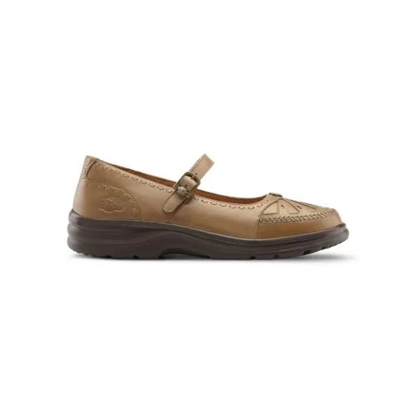 Dr. Comfort Women's Causal Diabetic Shoes - Paradise - Saddle Tan