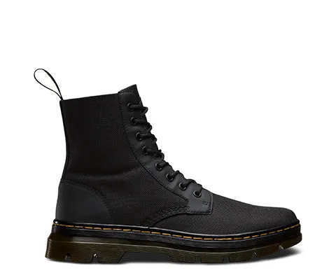 Dr Martens Combs Boot - Black Extra Tough Nylon   Rubbery