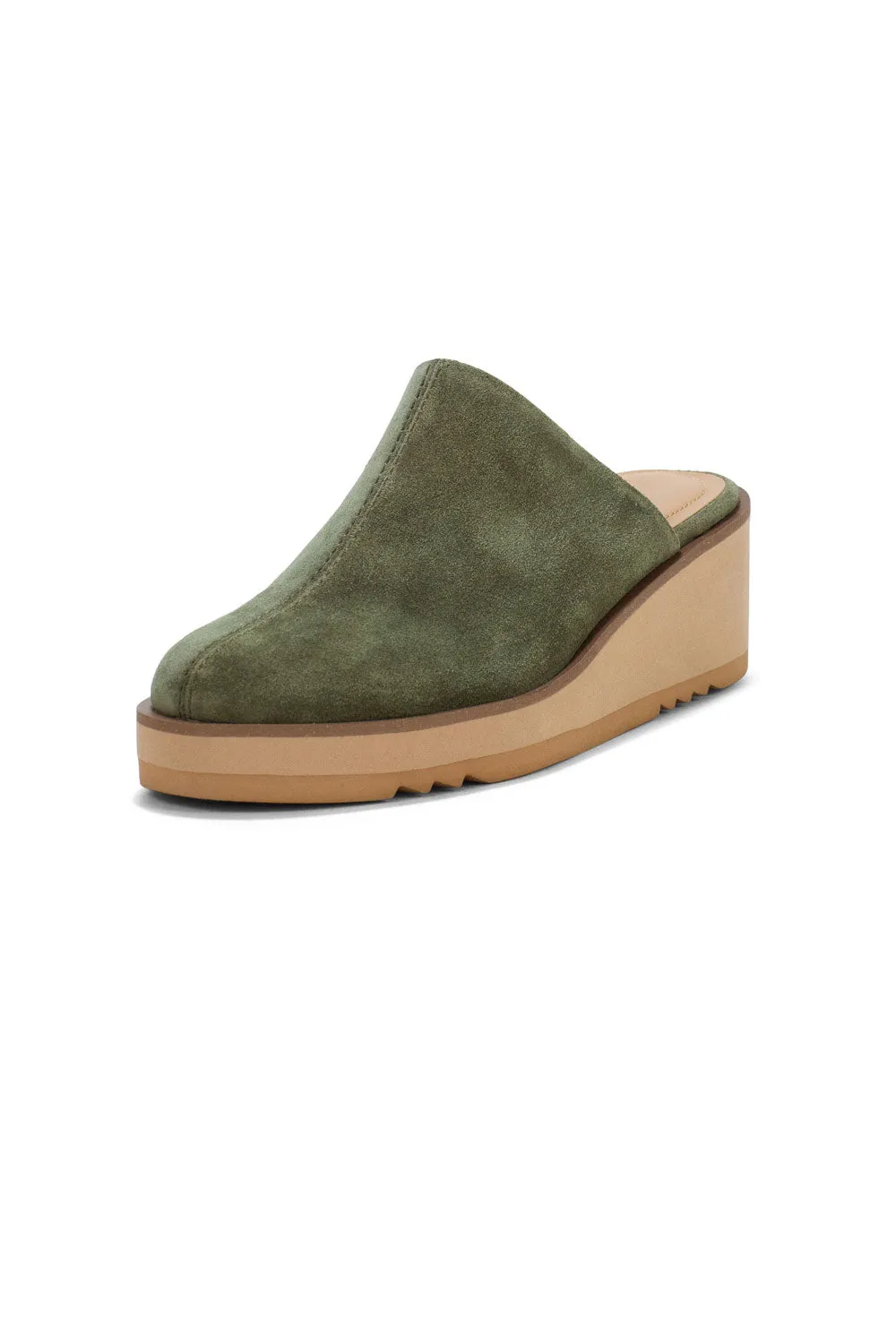 Edmond Wedge Mules - Avocado