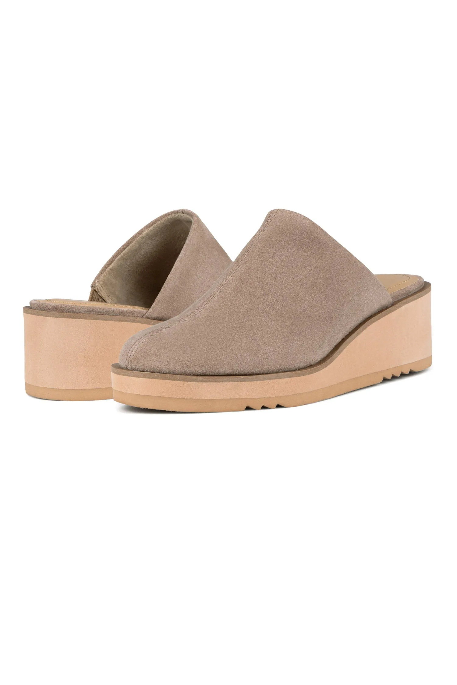 Edmond Wedge Mules - Mink