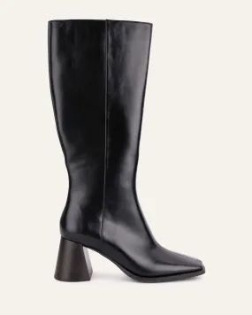 ELIAS KNEE BOOTS BLACK LEATHER