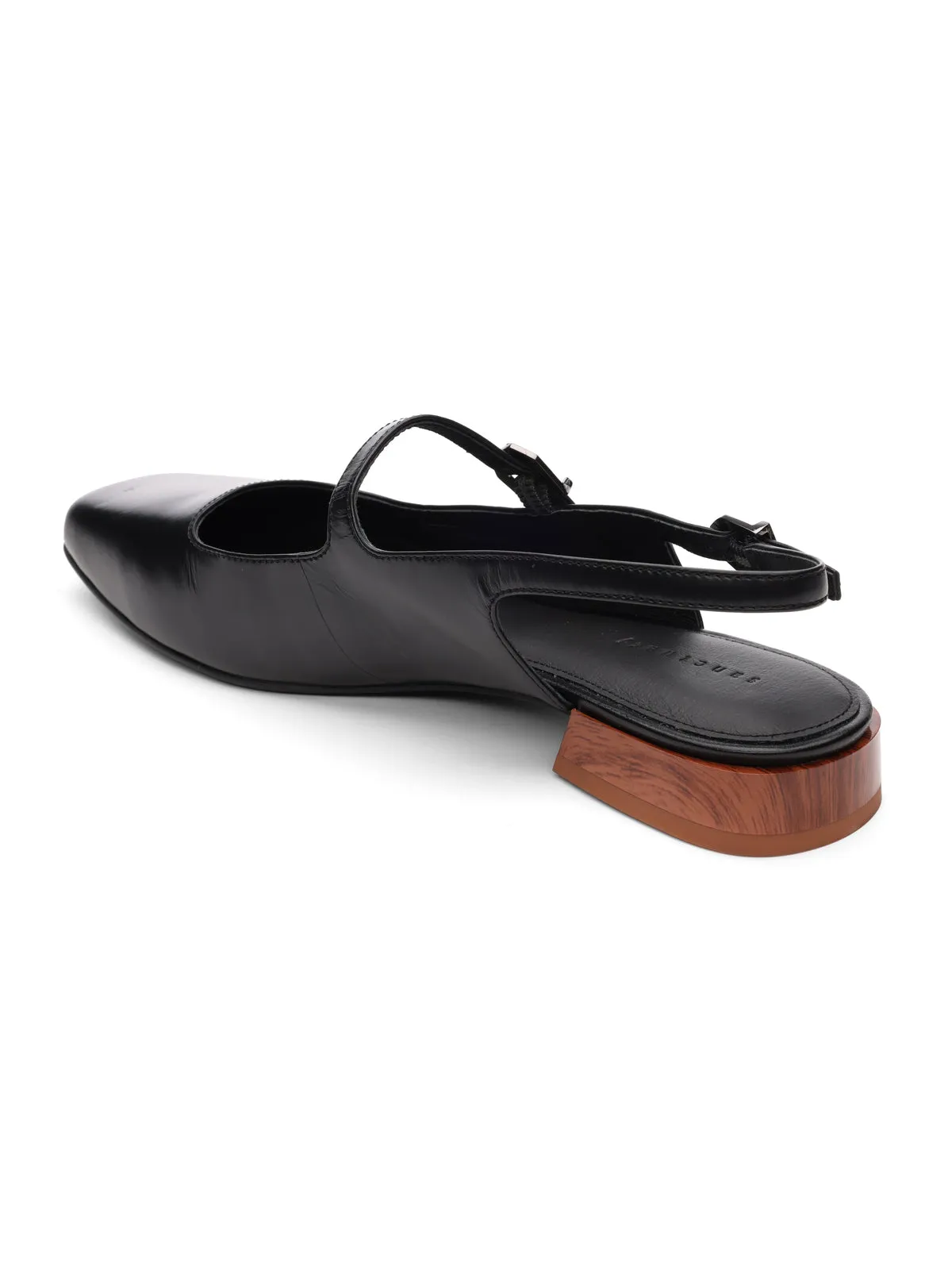 Everly Slingback Flat Black