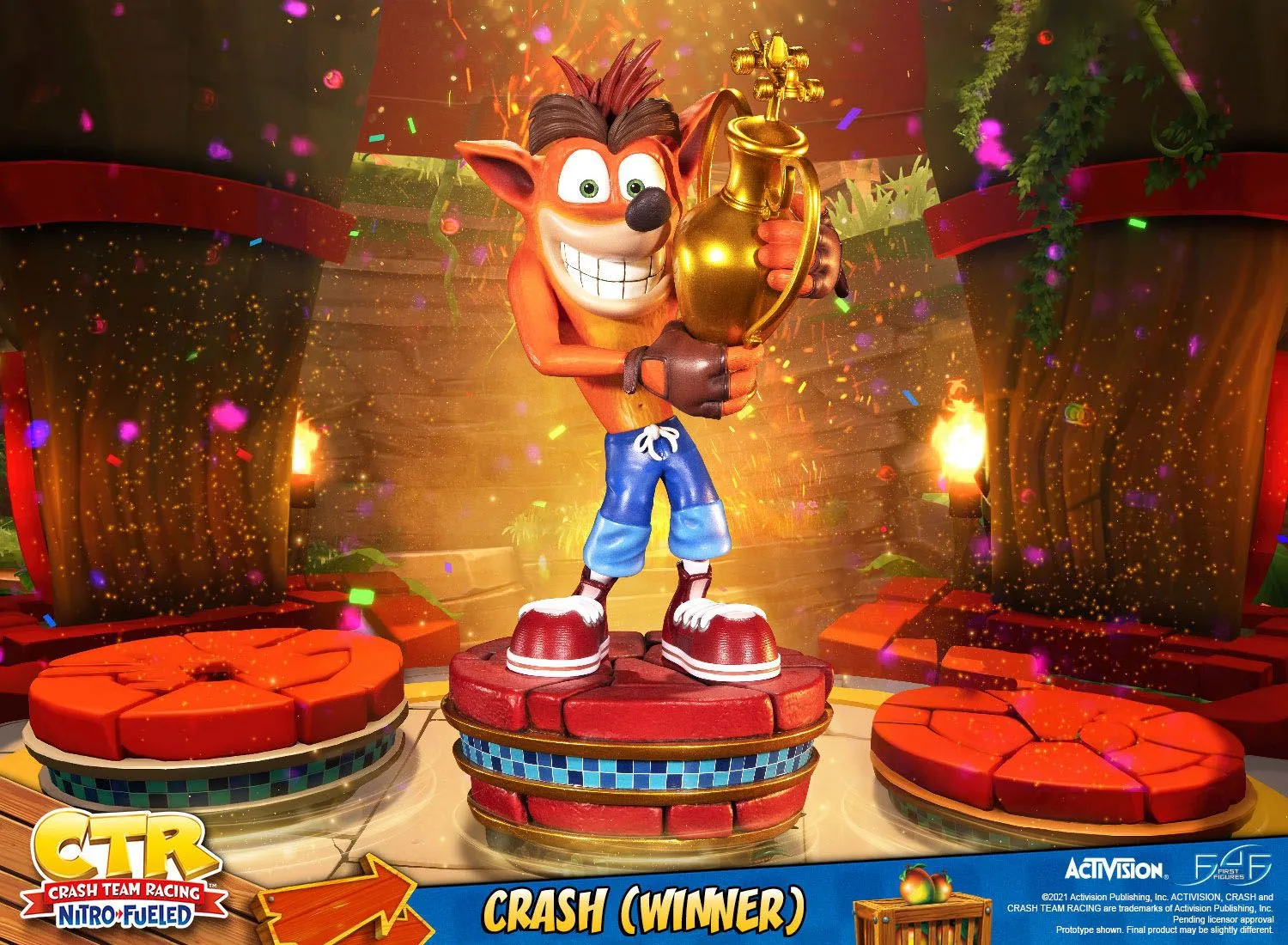 First 4 Figures Crash Team Racing Nitro-Fueled Crash (Winner) Statue