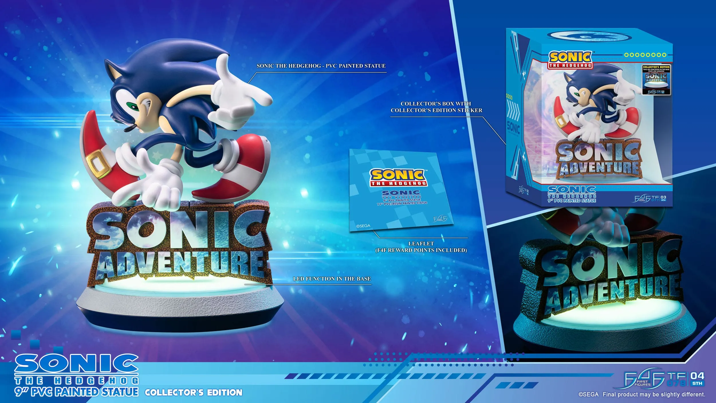 First 4 Figures Sonic Adventure Sonic the Hedgehog Collector's Edition PVC Statue