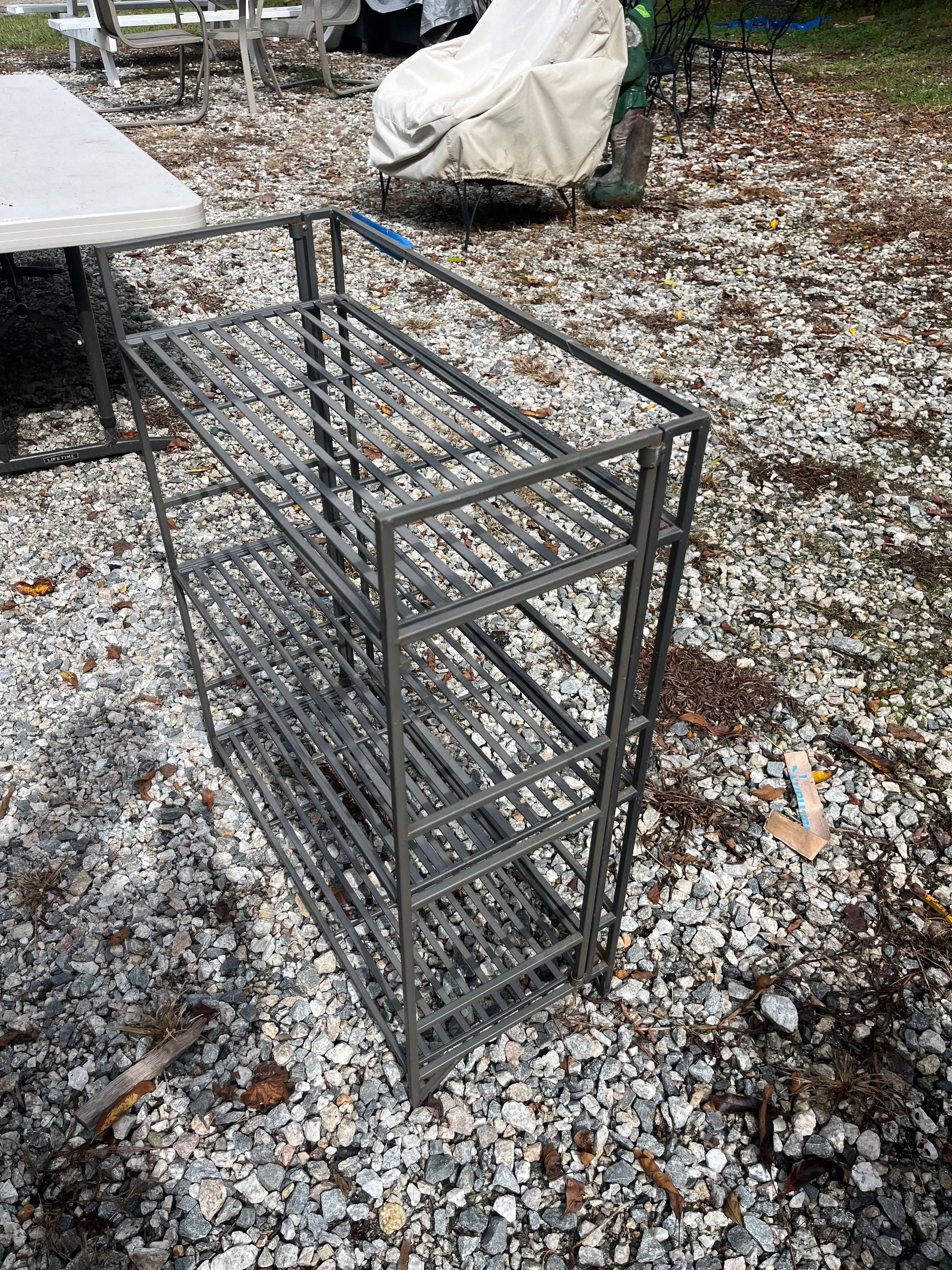 Folding Metal Plant Stand/Shelf