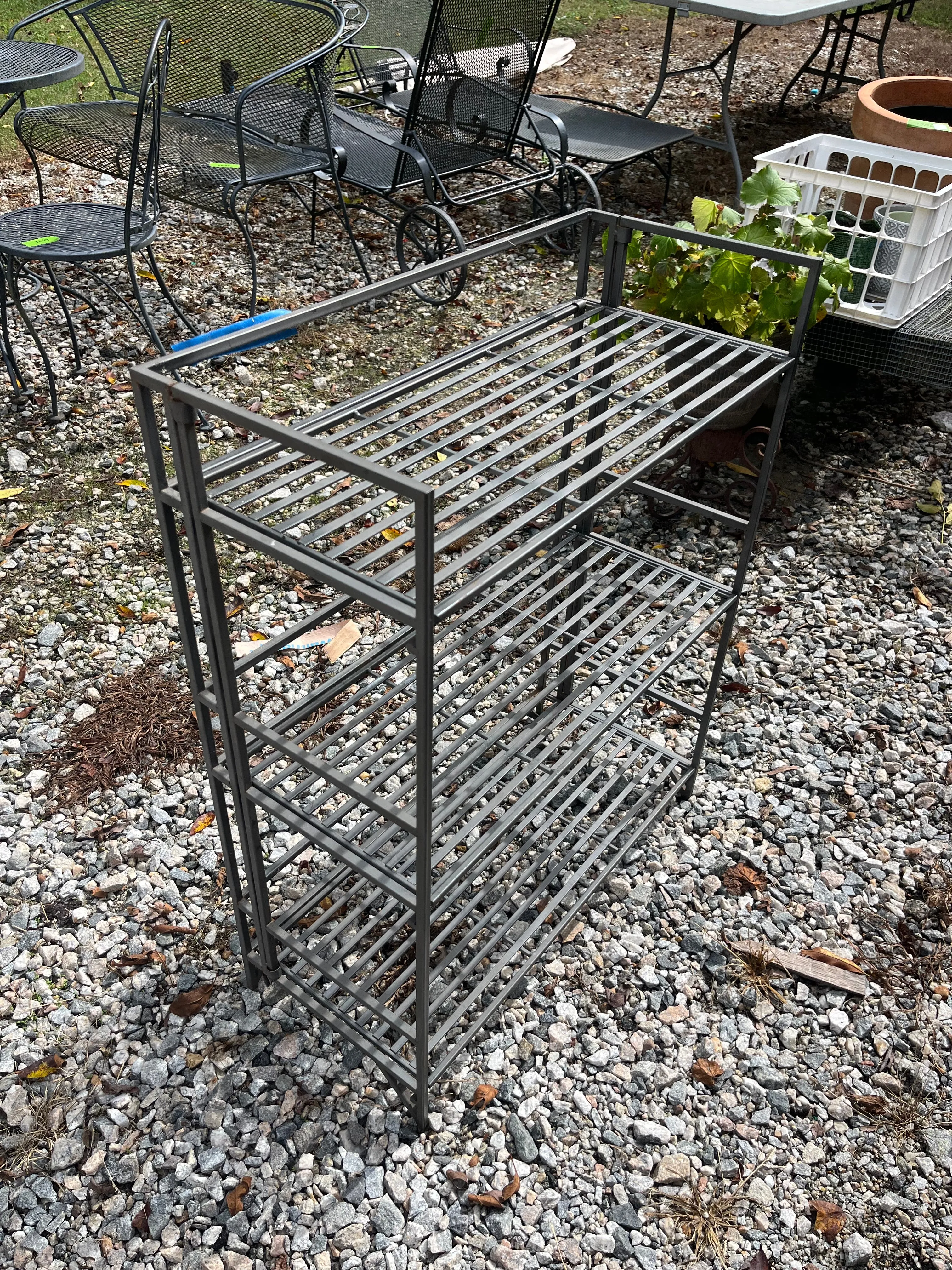 Folding Metal Plant Stand/Shelf