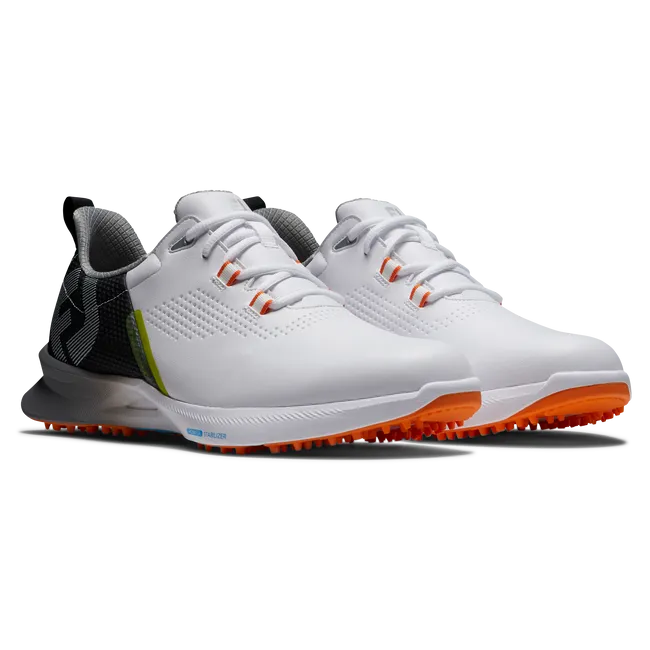 FootJoy Men's Fuel Golf Shoes- White/Black/Orange