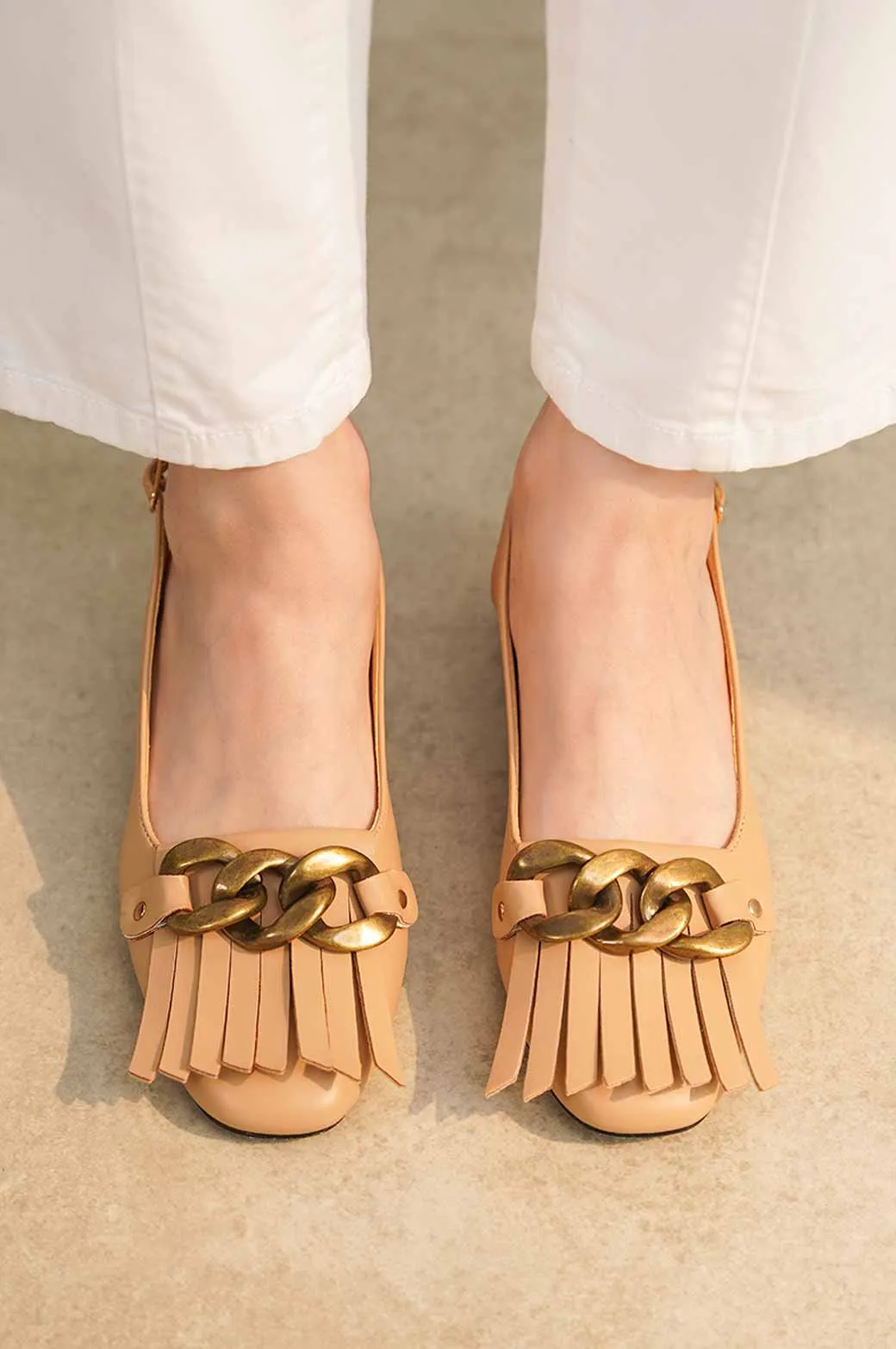 FRINGED BLOCK HEEL