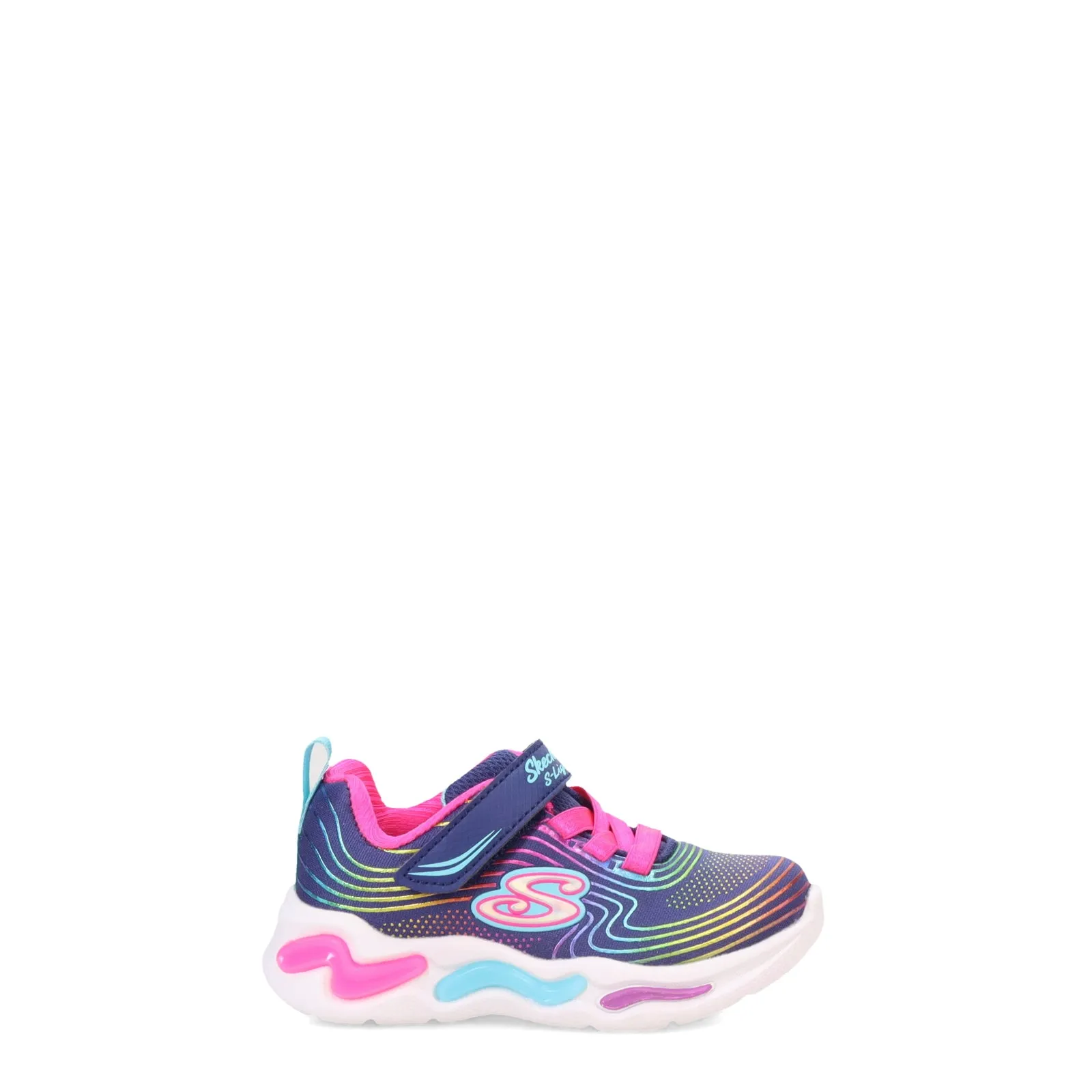 Girl's Skechers, S Lights: Wavy Beams Sneaker - Toddler