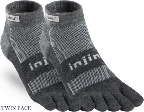 Injinji Outdoor Mid-Weight Merino Wool Mini-Crew Toe Socks TWIN PACK (INJ-MODC-TWIN)