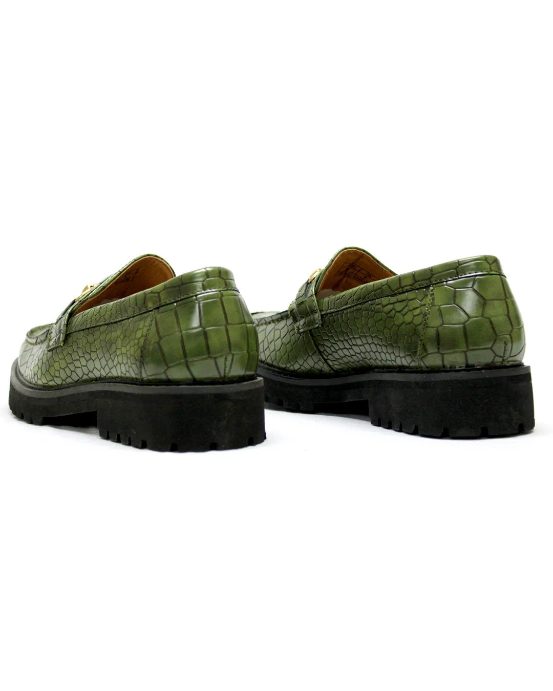 K7 Leather Macro Green Moccasin