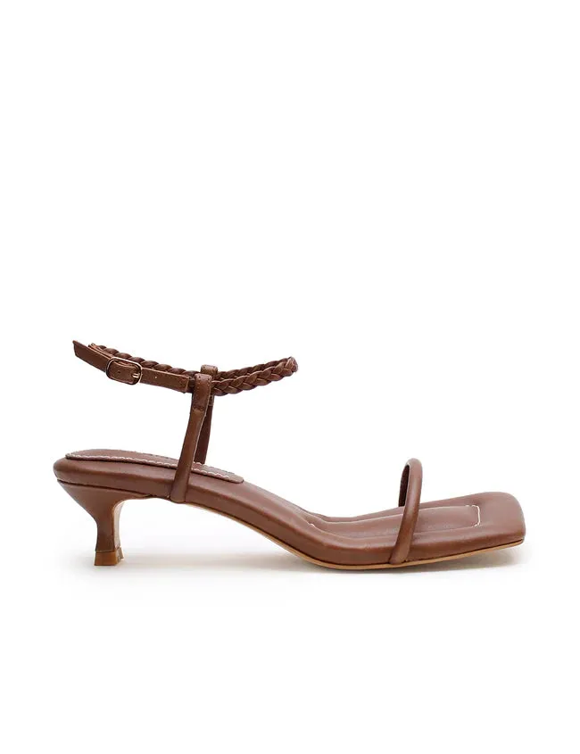 La Tribe Padded Kitten Heel - Pecan