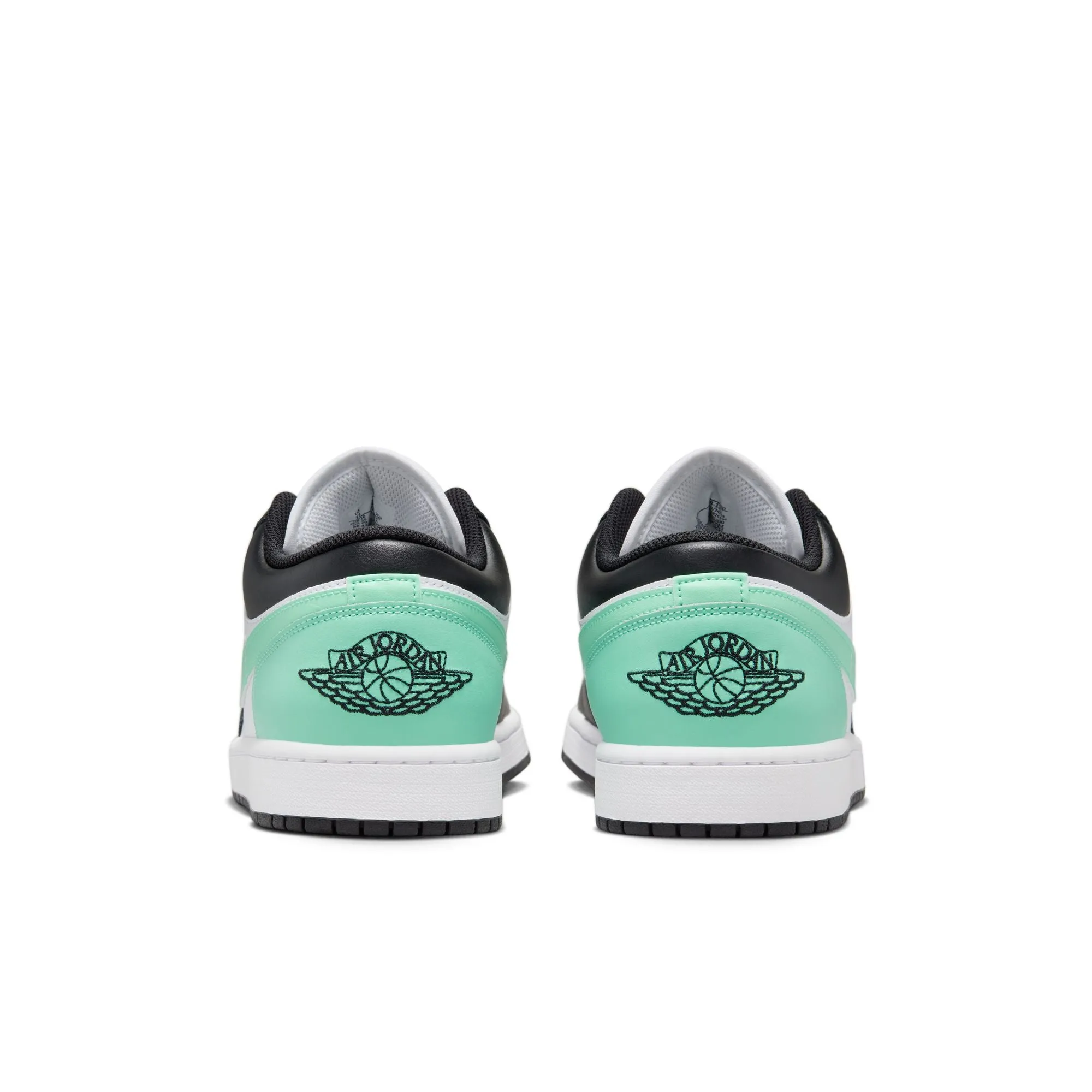 Men's Air Jordan 1 Low-WHITE/BLACK-GREEN GLOW