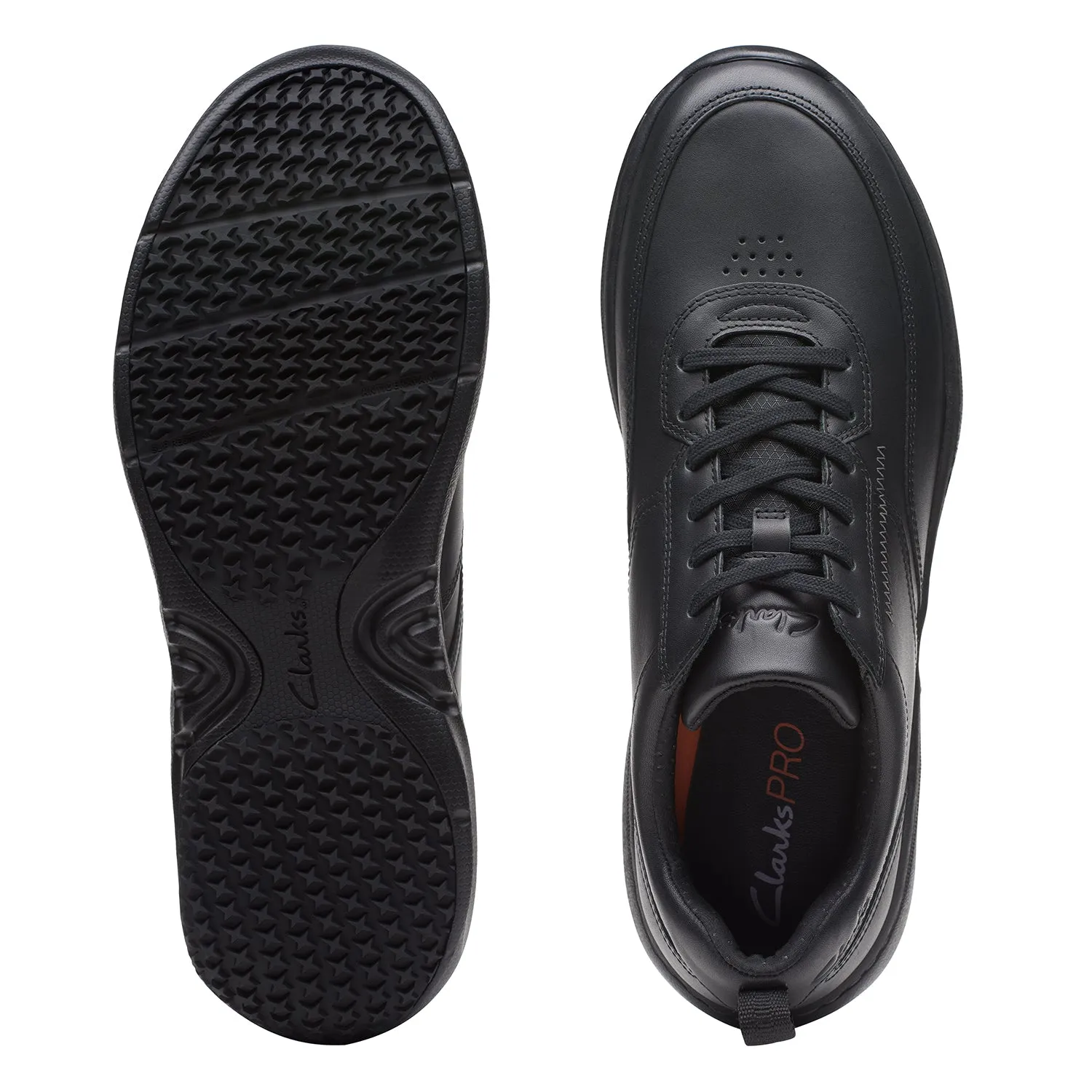 Mens - Clarks Pro Lace Black Leather