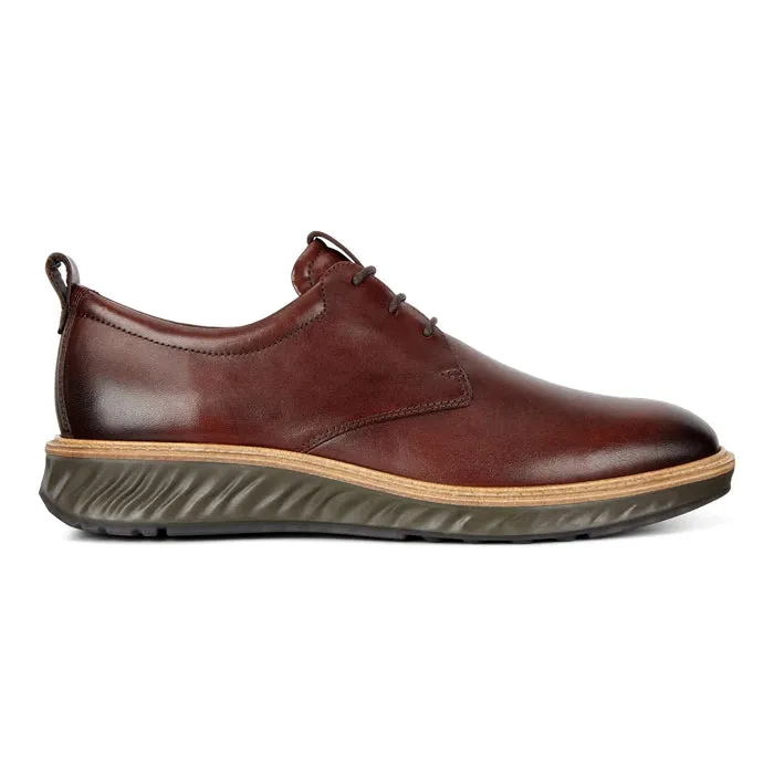 Mens Ecco Hybrid Plain Toe Cognac