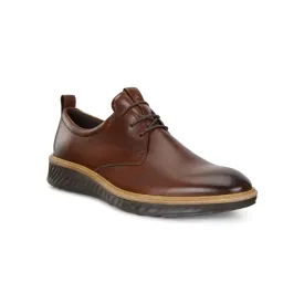 Mens Ecco Hybrid Plain Toe Cognac