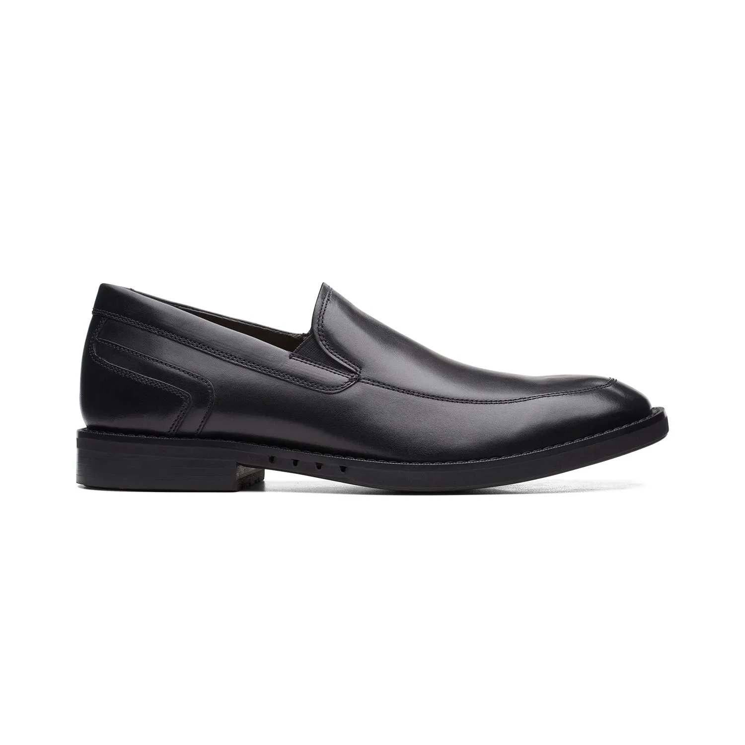 Mens - Un Hugh Step Black Leather