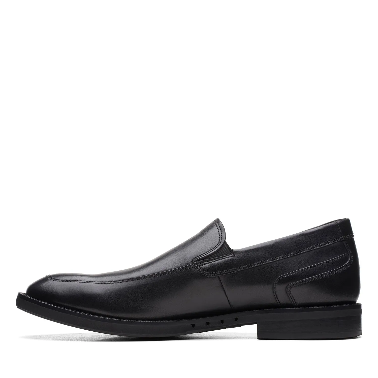 Mens - Un Hugh Step Black Leather