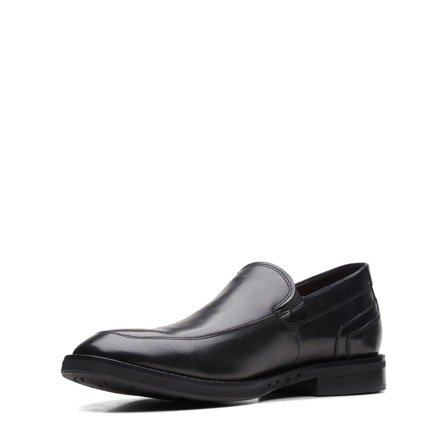 Mens - Un Hugh Step Black Leather